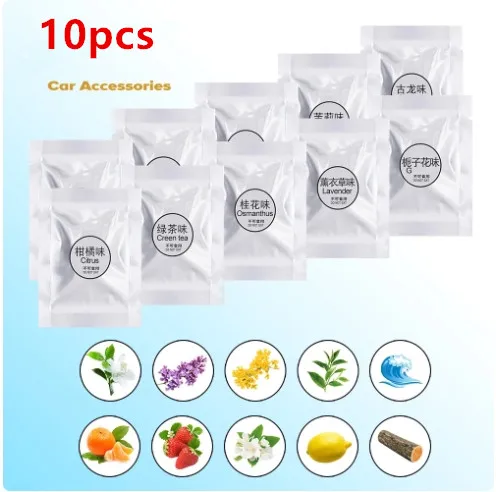 10Pcs/Lot Car Air Freshener Supplement Solid Car Perfume Car Air Conditioner Vent Auto Ocean Refill Air Outle