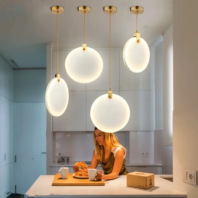 Moderno Criativo Mármore Luzes Pingente, Simples Lustre, Sala De Estar, Bar, Escadas, Lâmpadas LED De Imitação De Luxo, Lâmpadas Pingente