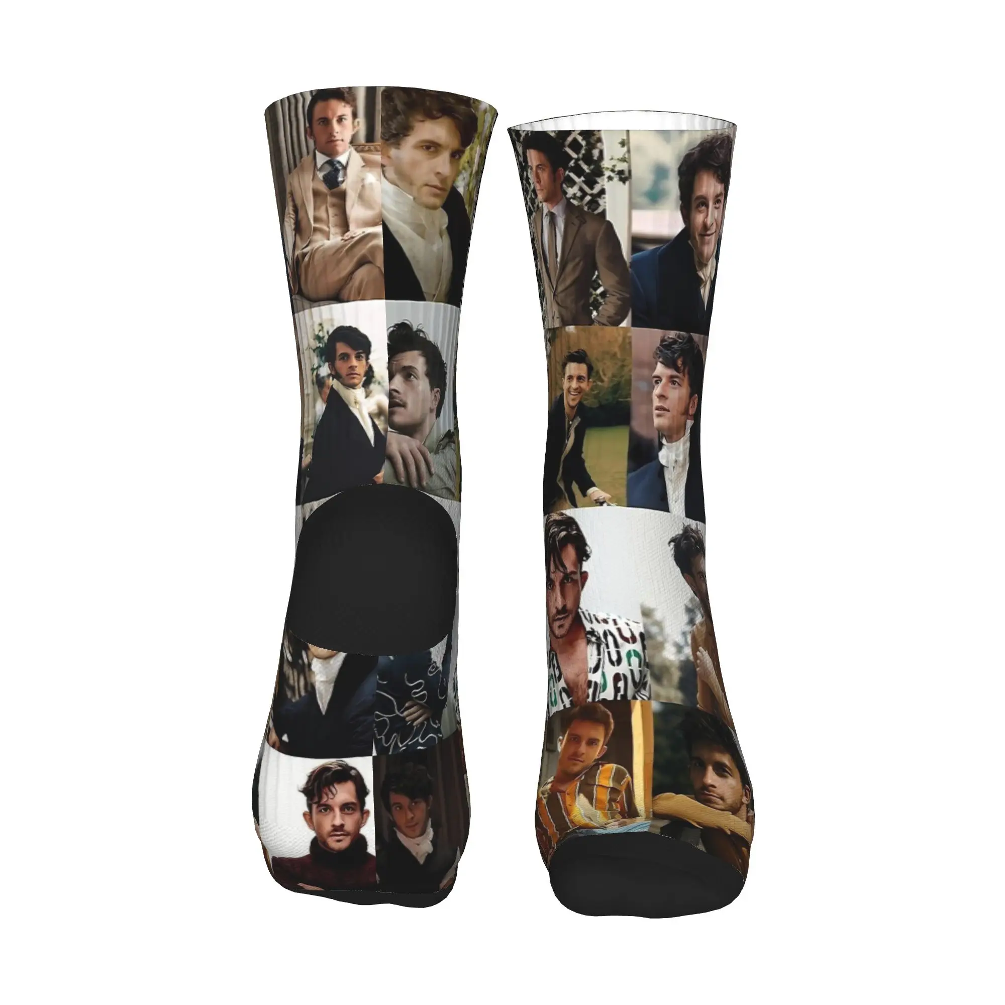 Jonthan Bailey Attore Collage Calzini Calze antiscivolo Calzini da ciclismo di qualità da uomo Calzini grafici novità invernali