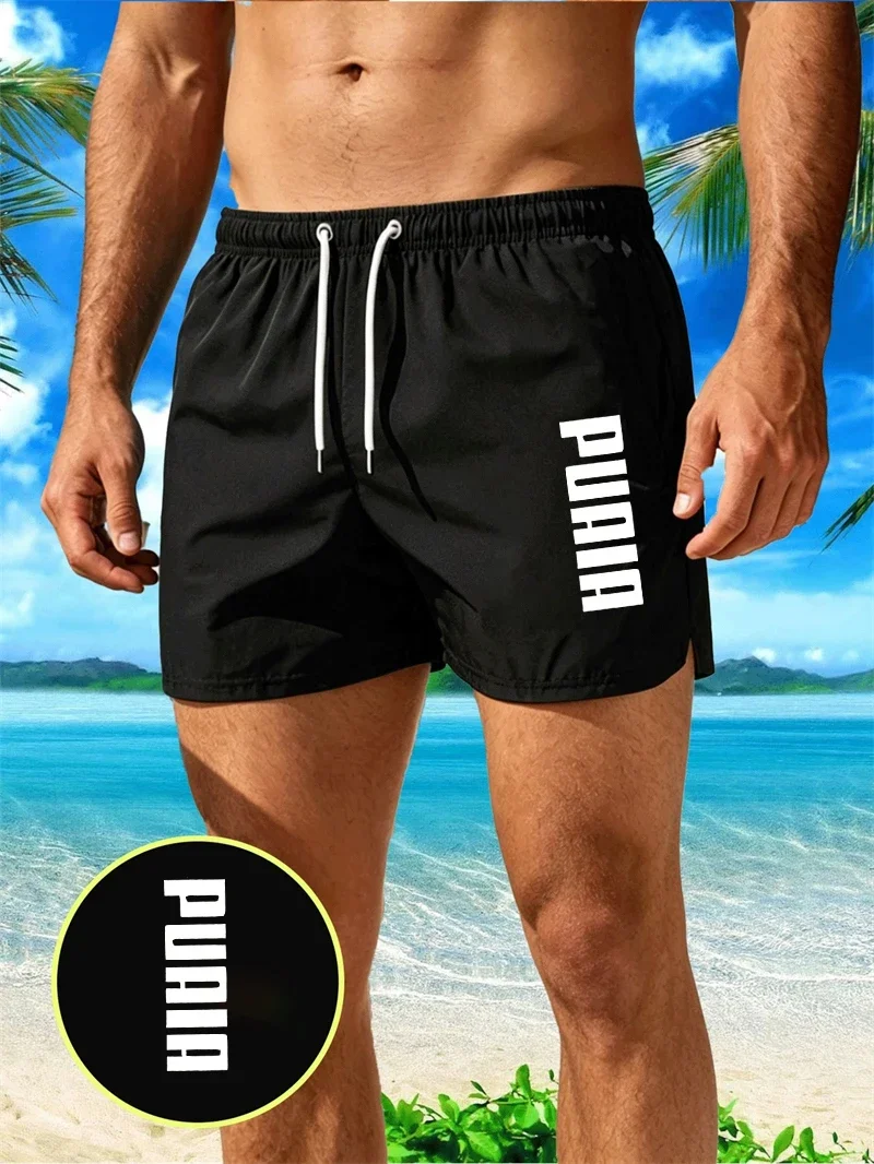 New Hot Summer Swim Trunks Sport Gym Running Shorts Male Beachwear Luxury Beach Shorts Quick Dry Mens Siwmwear Board Briefs
