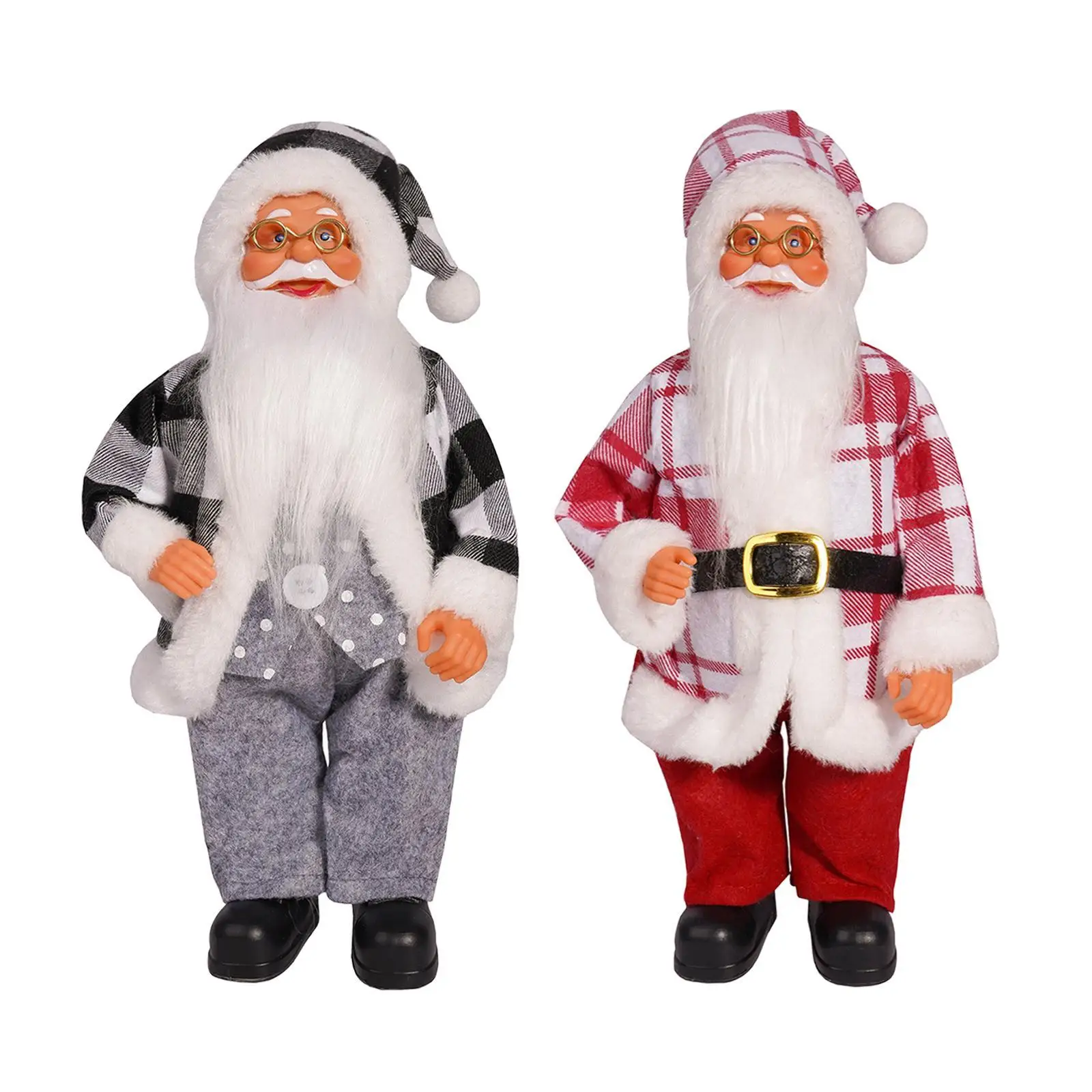 

Santa Claus Figurine Doll Convenient Practical Craft Ornament Santa Figure Holiday Decoration for Table Office Home Xmas Party