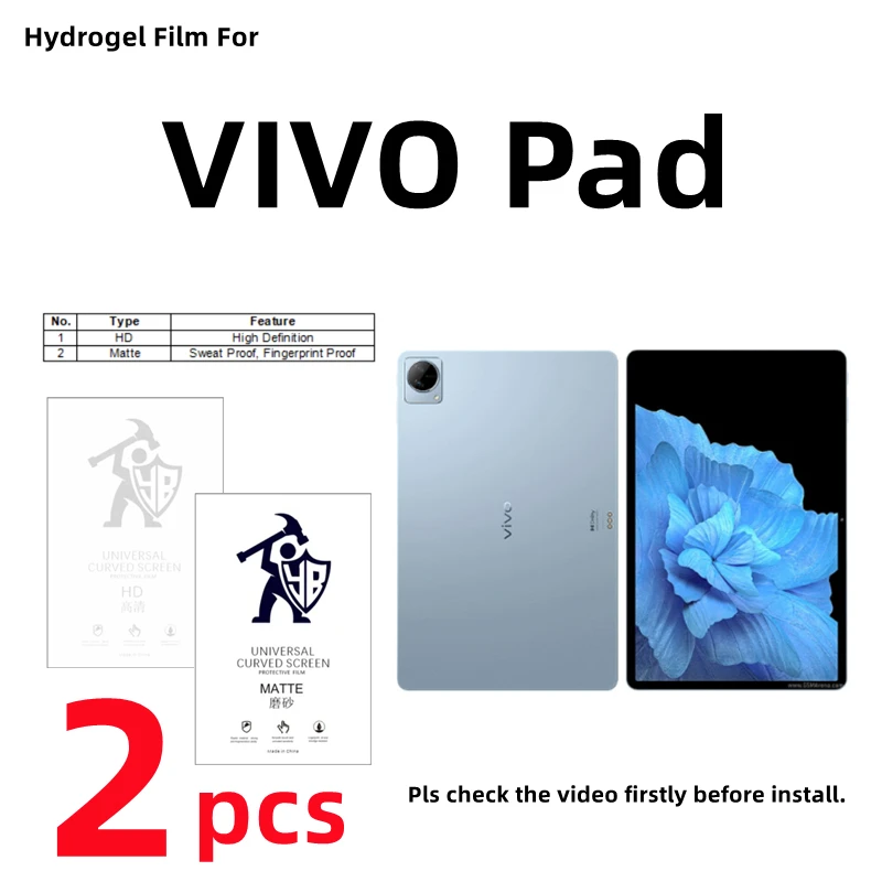 

2pcs Matte Protective Hydrogel Film For VIVO Pad HD Screen Protector For VIVO Pad Clear/Frosted Full Cover Protective Membrane