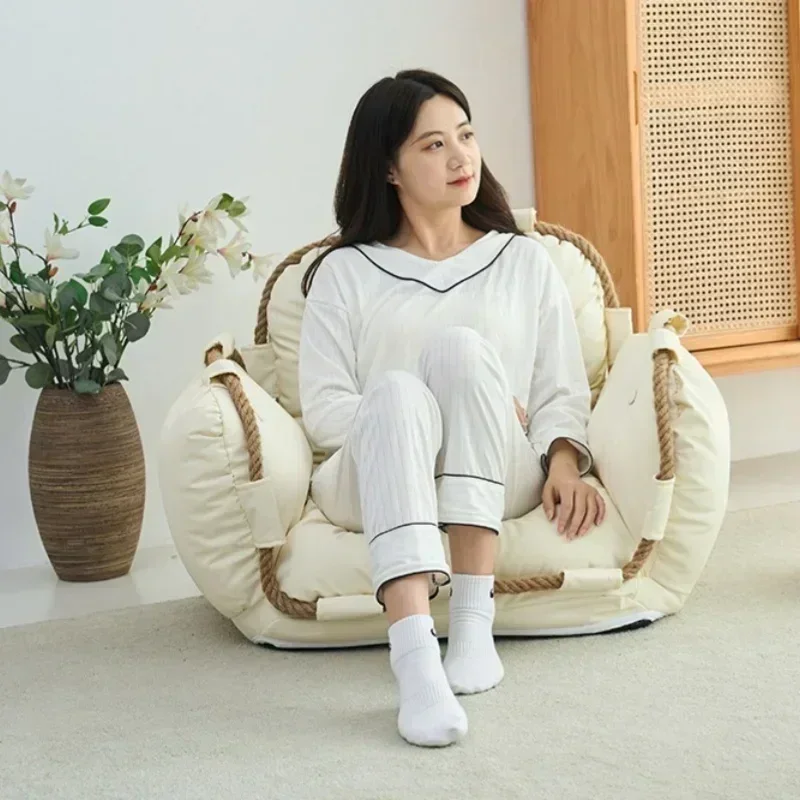 Household Goods Hemp Rope Decoration Lazy Sofa Tatami Sofa Bed Foldable Floor Sofa Above Ground Balcony Internet Famous Sofa