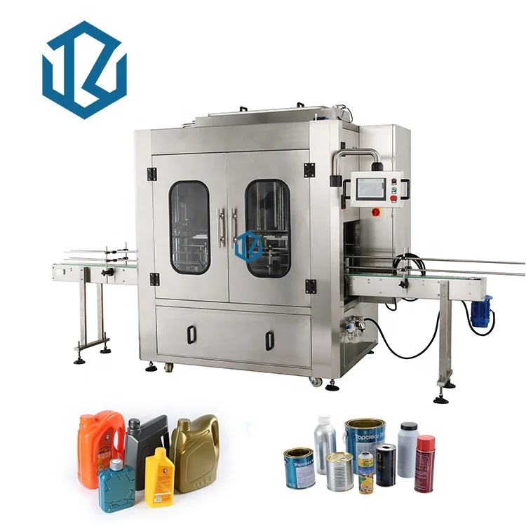 Customized Price High Accuracy Piston Gear Car Motor Lubricants Oil Brake Fluid and Engine Oil Filling Labeling Capping Machine