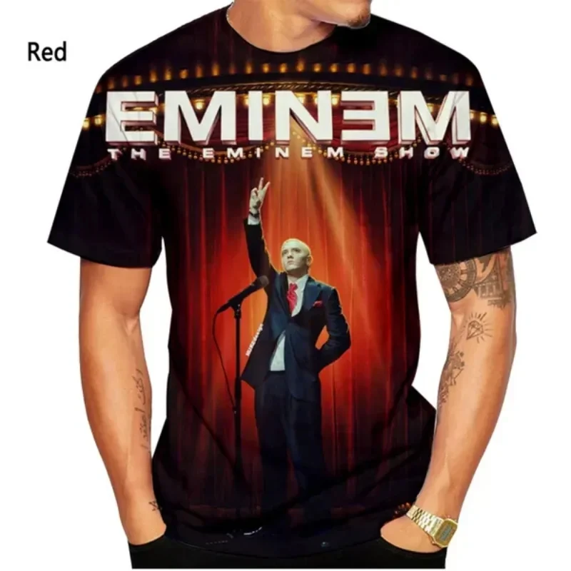 Best Rapper Eminem T-shirt 3D Printed Men/Women New Short Sleeve T shirts Hip-hop Causal Streetwear Oversized Top Tee Clothing