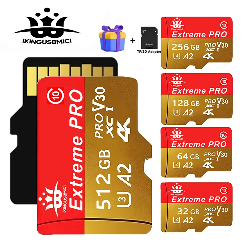 Memory Card and Micro SD Card SD Cards TF Cards Fast Read Write Essential 16GB/32GB/64GB/256GB for Home Security System