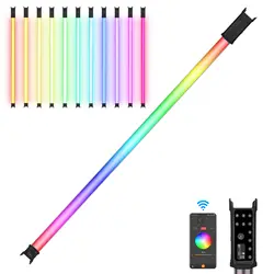 LUXCEO 30W P120S RGB Video Light Wand Built in Battery 3000LM Photography Lighting APP & DMX Control LED Tube Lights DJ Lighting