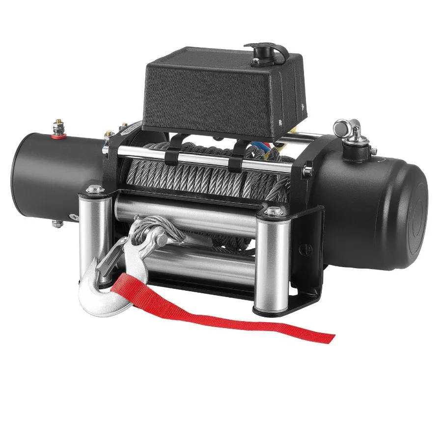 Electric Winch 12000 lbs Load Capacity 12V DC Truck Winch with 7/20 in x 85 ft Steel Rope Wireless Wired Remote Control for Tow