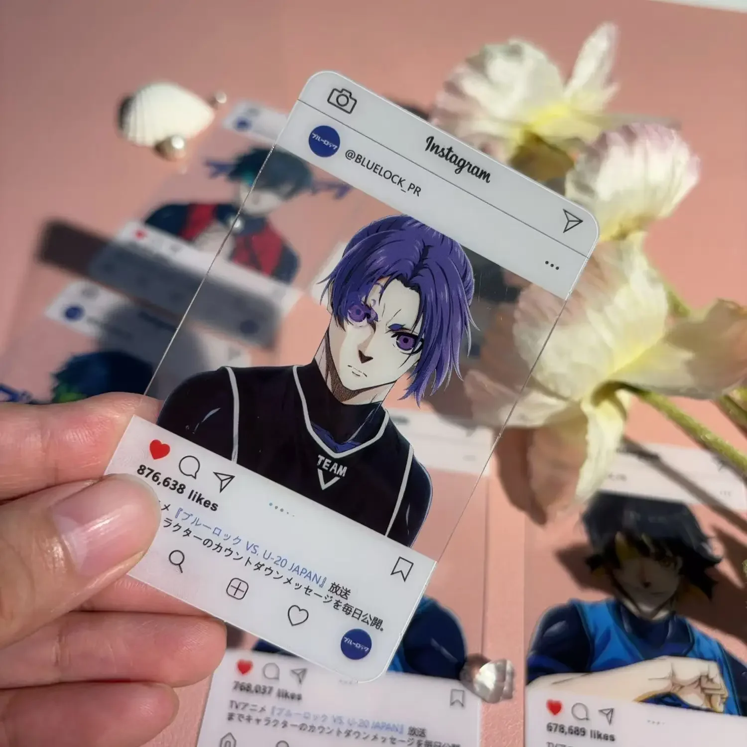 6Pcs/Set Cute Anime Three-Inch Photo Props Diy Cartoon Pvc Transparent Card Collection Card Birthday Gift