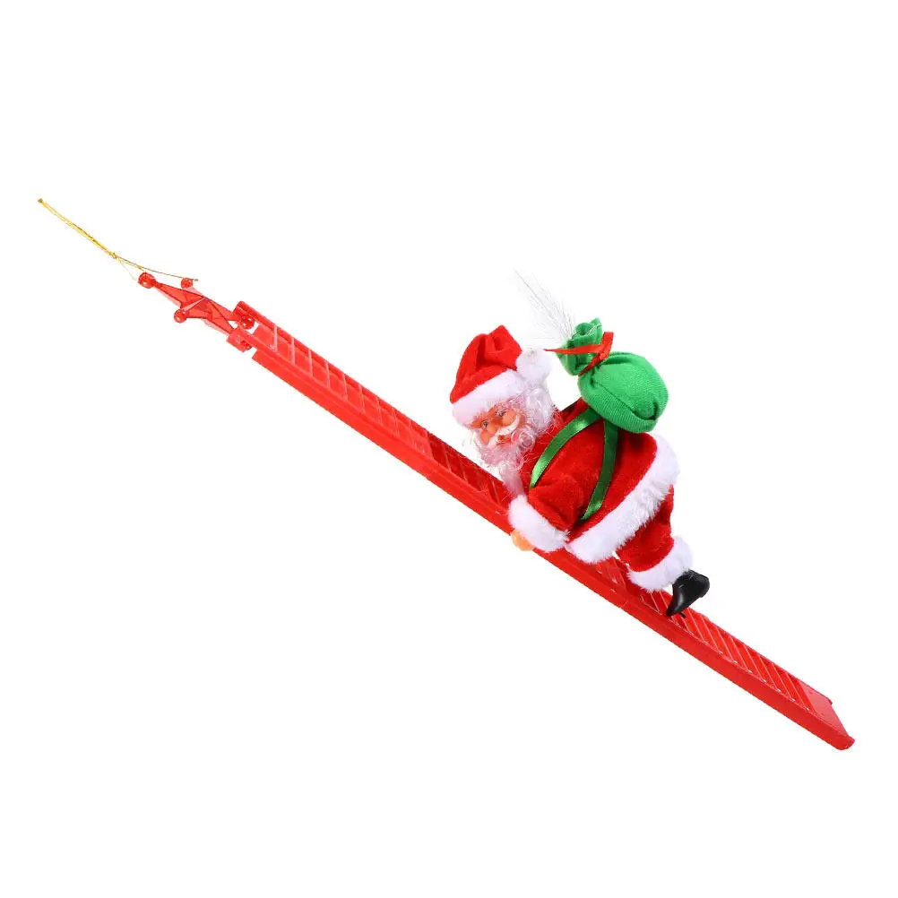 

1Pcs Electric Climbing Santa Claus Music Figure Christmas Kids Gift Party Decoration Ladder Climbing Christmas Electric Ornament