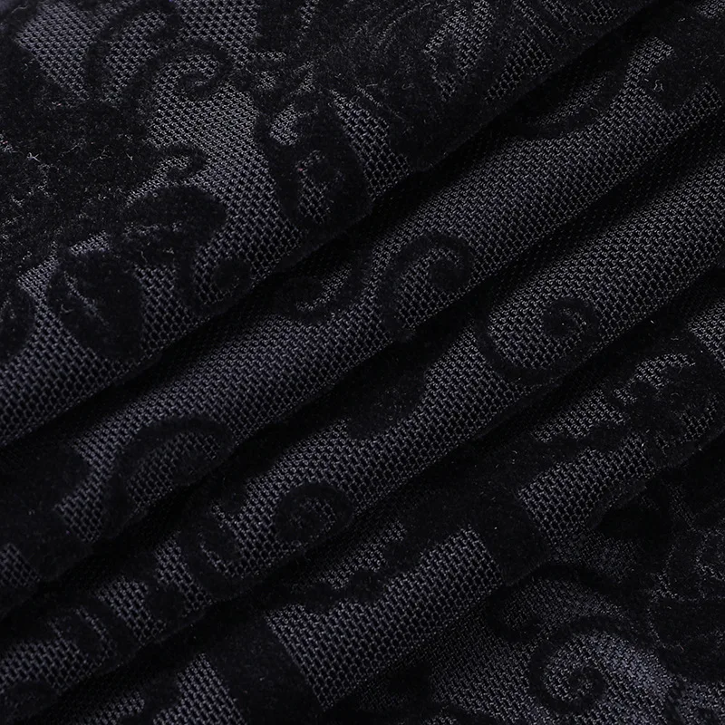 Dameskleding Casual broek Donker Sexy Cultiveren Oneself Afdrukken Kant Stijl Hoge taille Bell-Bottoms Luxe merk