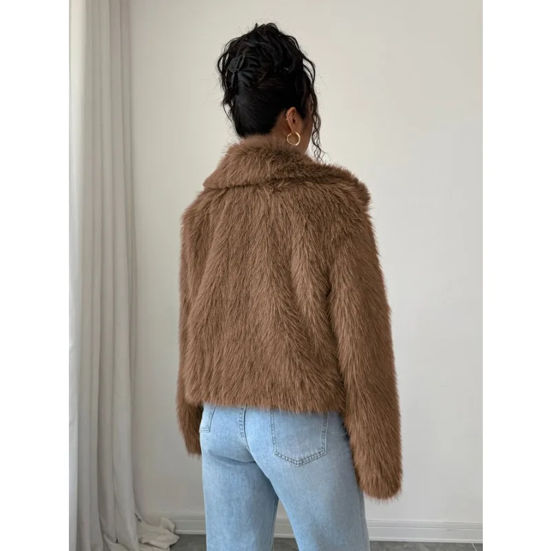 Veste manteau ample et chaud à manches longues pour femme, élégante, tempérament d'automne et d'hiver