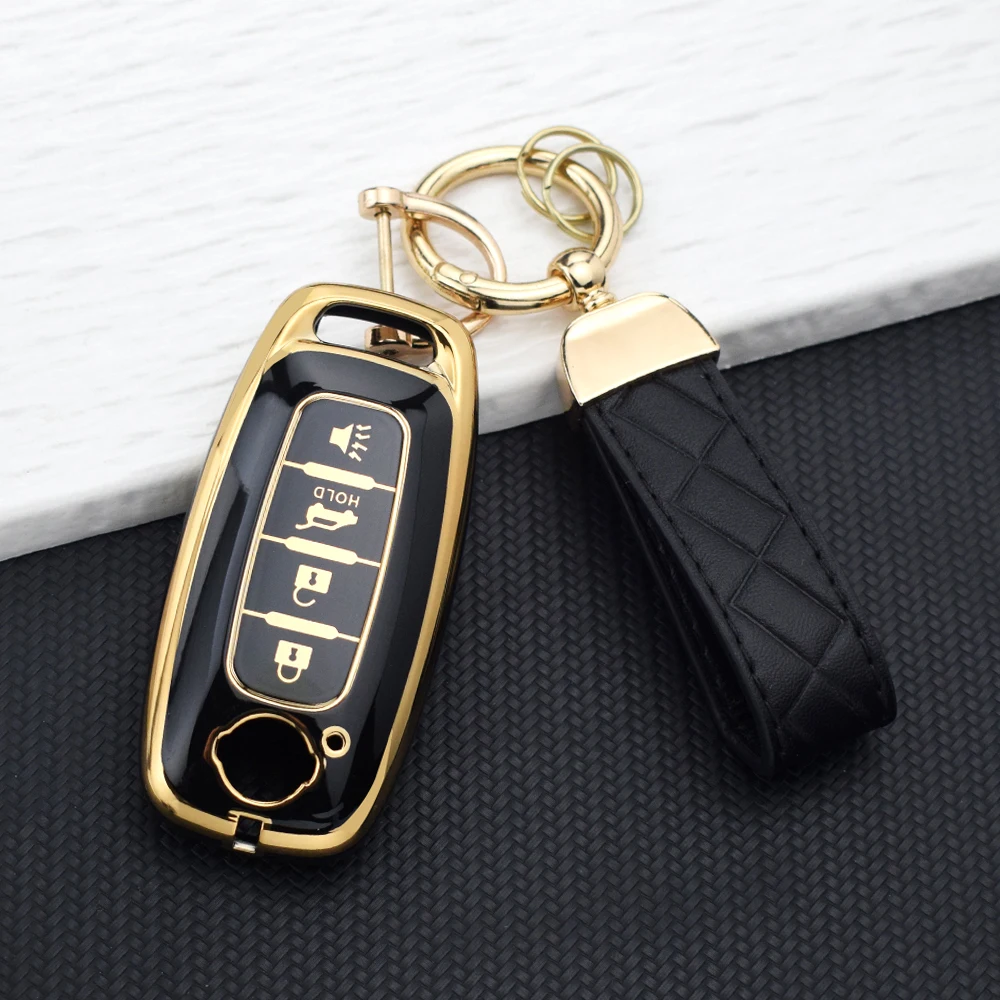 TPU Car Keyfob Cover Case for Nissan Armada PRO 4-X Versa X-Trail T33 Serena Rouge Kicks Pathfinder Ariya 2025 2026 Keychain