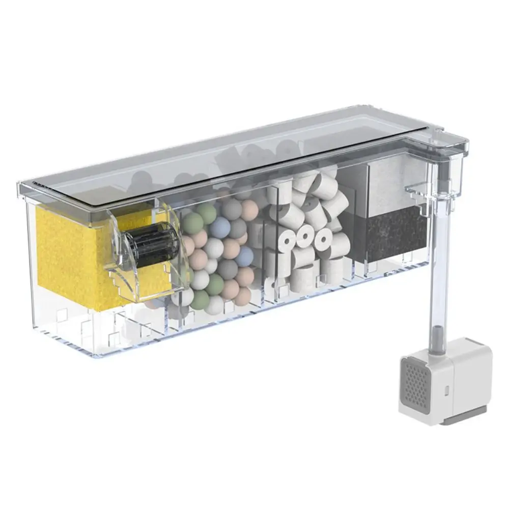 Wall Mounted Fish Tank Silent Circulating Waterfall Filter Box With Water Pump Built-in Circulating Water Purifier for Home