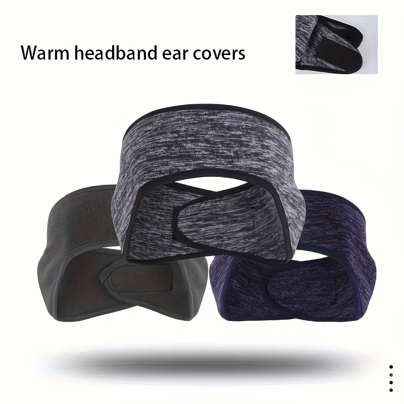

Winter Warm Headband Windproof Polar Fleece Running Ear Muffs Sweatband Thermal Breathable Sweat Absorb Outdoor Sport Band