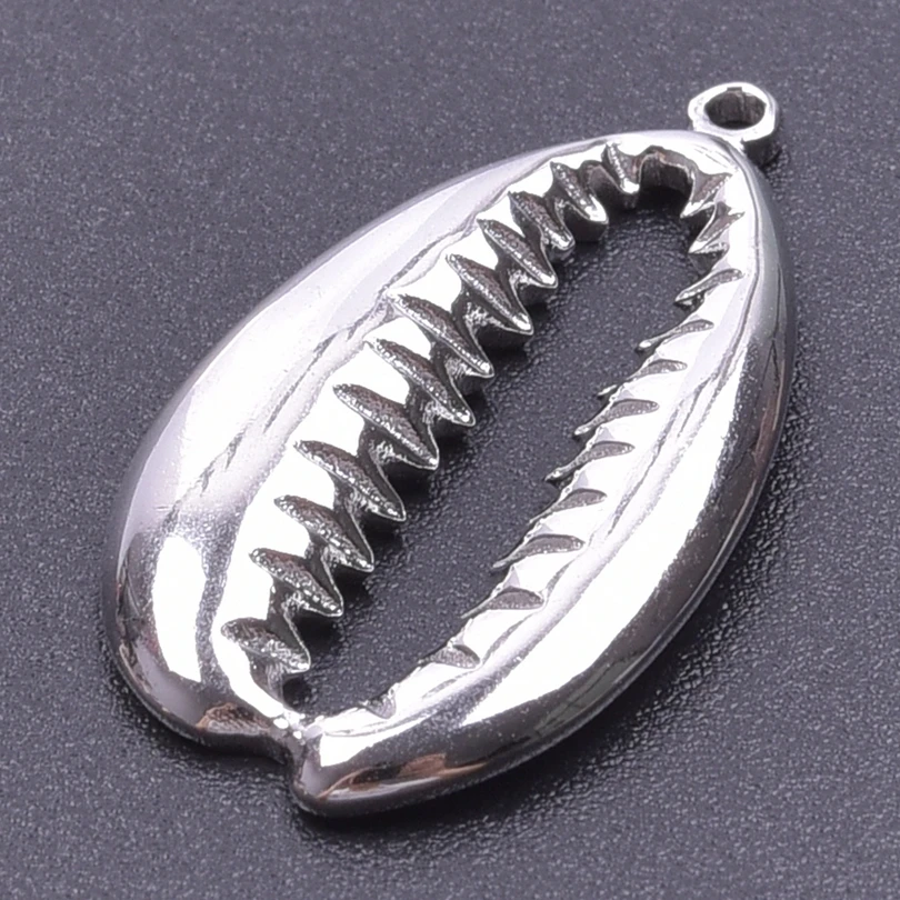 6 pièces/lot accessoires de mer coquille conque serpent pendentif breloques en acier inoxydable pour la fabrication de bijoux en vrac collier à faire soi-même boucles d'oreilles matériel