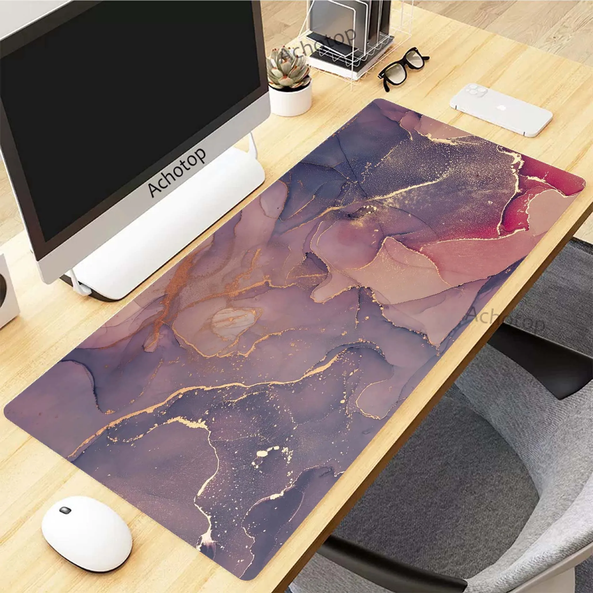 

Marble Texture Elegant And Simple Gaming Mousepad Pc 90x40cm Mouse Pad Mousemat Non-slip Rubber Pads Big Desk Mat Keyboard Pads