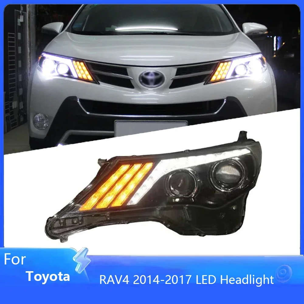 

Pop Pop для Toyota RAV4 светодиодная фара 2014-2017 Rav4 фара передняя сигнальная лампа DRL Hid Bi Xenon автомобильные аксессуары