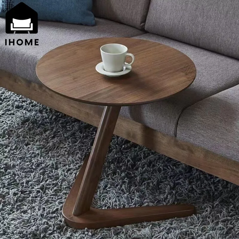 IHOME Solid Wood Edge Table Sofa Edge Table Living Room Small Table Mini Corner Table Small Unit Simple Bedside Table Movable