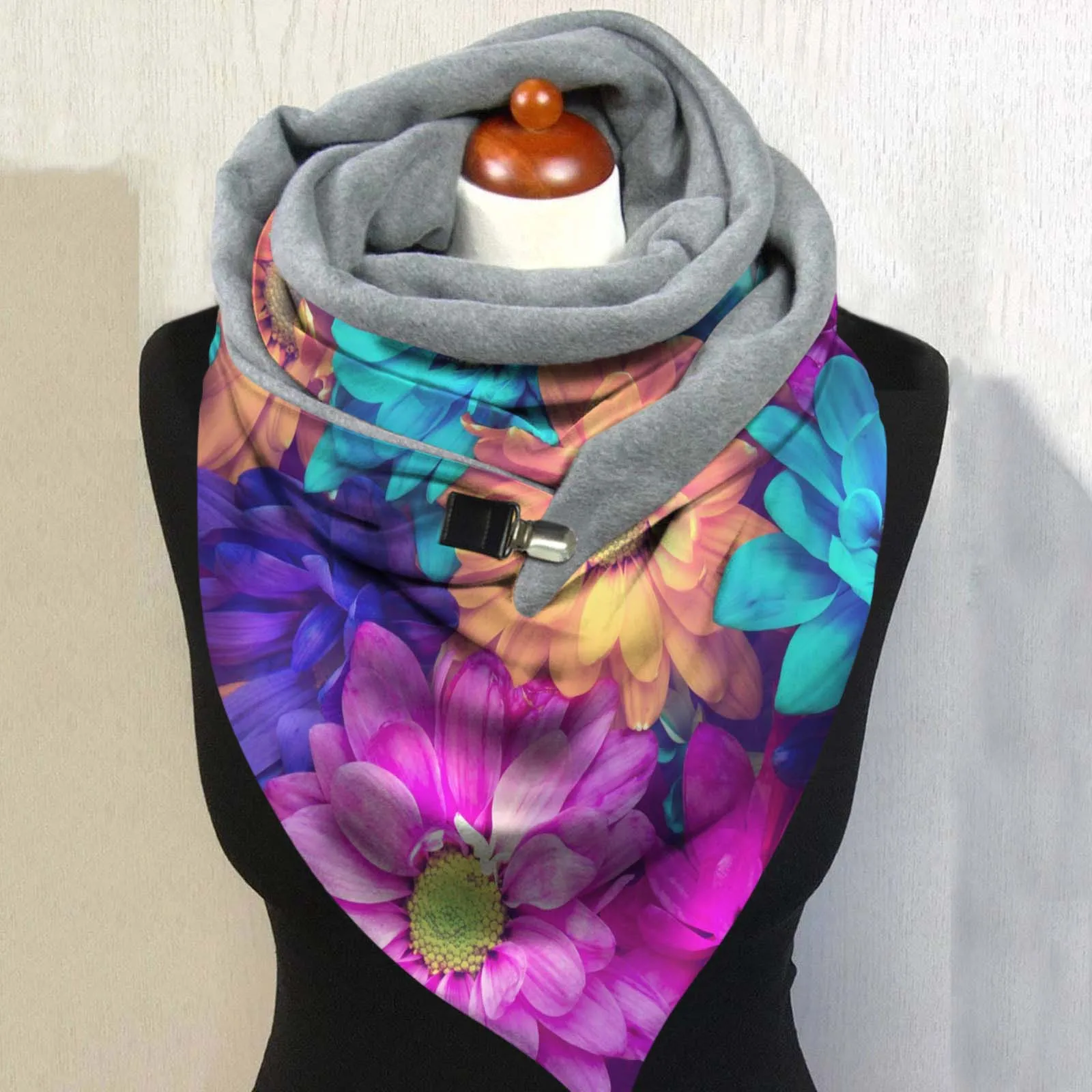 Starry sky pattern 3D Printed Scarf and Shawl Warm for Women and Men Fashion Women Printing Button Soft Wrap Casual Warm Scarves