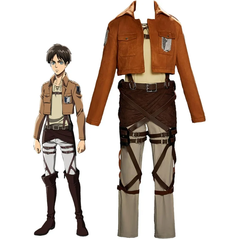 

❤️❤️❤️Micotaku Attack On Titan Officially Licensed Men's Eren Jaeger Cosplay Costume Full Set Survey Corps❤️⭐️❤️