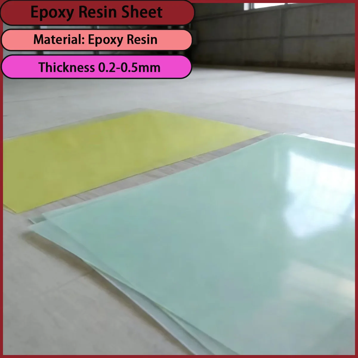 Black/white/yellow/light green epoxy resin thin sheet with a thickness of 0.2-0.5mm is used for molds insulation ，machinery, etc