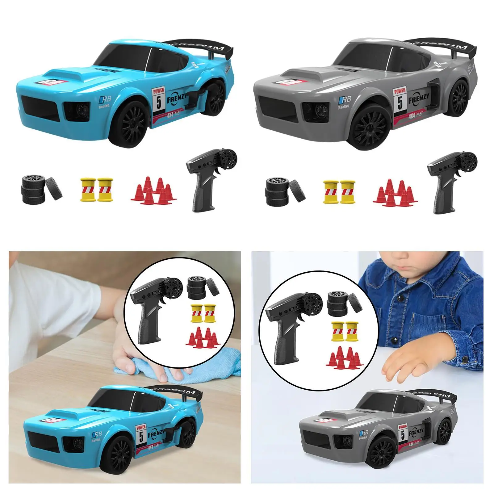 Modèle de voiture de course RC Drift Vore pour enfants, 1/24 GHz, garçons, filles, enfants, 2.4