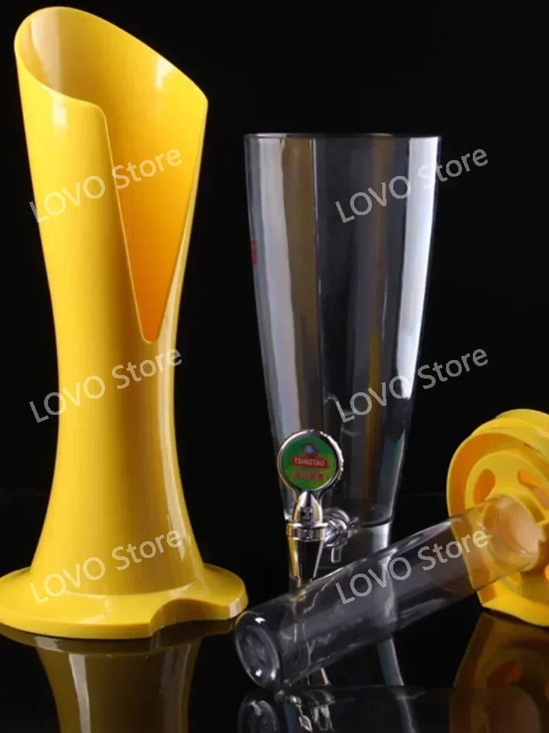 Qingdao 3-liter Zha Beer Cannon Barrel Luminescent Wine Tower  Column KTV Beverage  Dispenser Creative Cola  Con