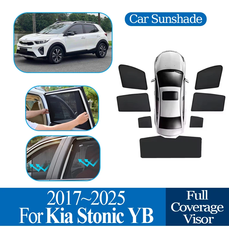 

For Kia Stonic YB CUV 2017~2025 2023 2024 Car Magnetic Sunshade Privacy Protection Coverage Blocking Curtain Auto Accessories