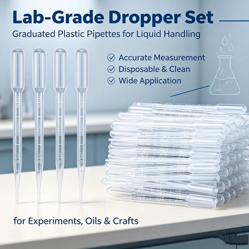 10-100Pcs/Lot Laboratory Pipette 3ml 5ml 10ml Plastic Disposable Graduated Container Liquid Dropper Equipment Straw Makeup Tools