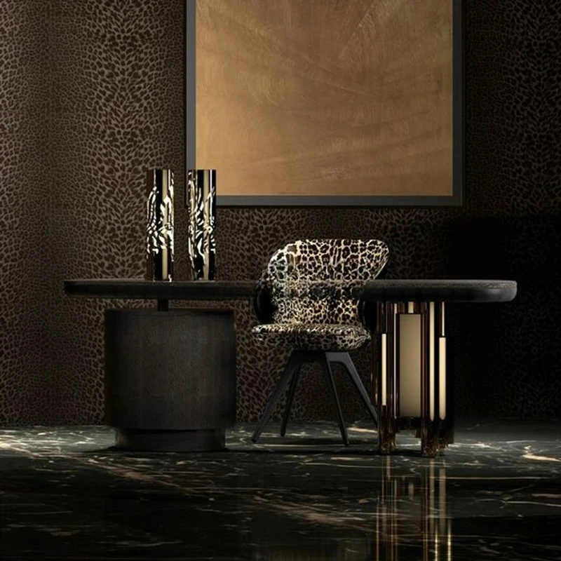 Light luxury desk boss table, household stainless steel computer table designer high-end Italian minimalist desk