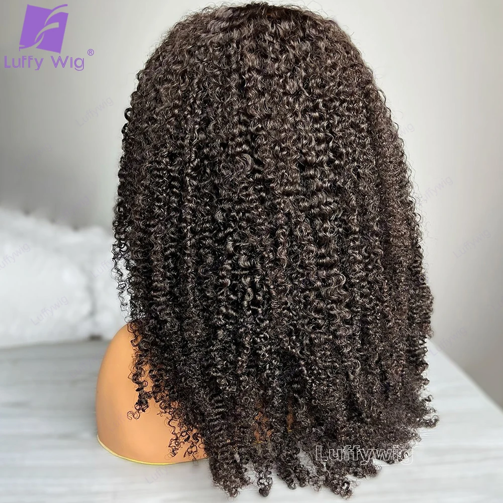 الأفرو غريب مجعد 5x5 بولي Silk قاعدة خصلات الشعر المستعار الإنسان البرازيلي ريمي 13x6 HD الدانتيل شعر مستعار أمامي 200 الكثافة إغلاق شعر مستعار للنساء السود