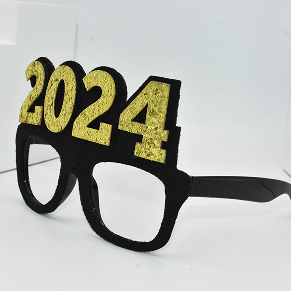 

2024 Digital Glasses Round Frame Party Supplies Plastic Child Eyeglasses Durable Festive New Years Props Sunglasses