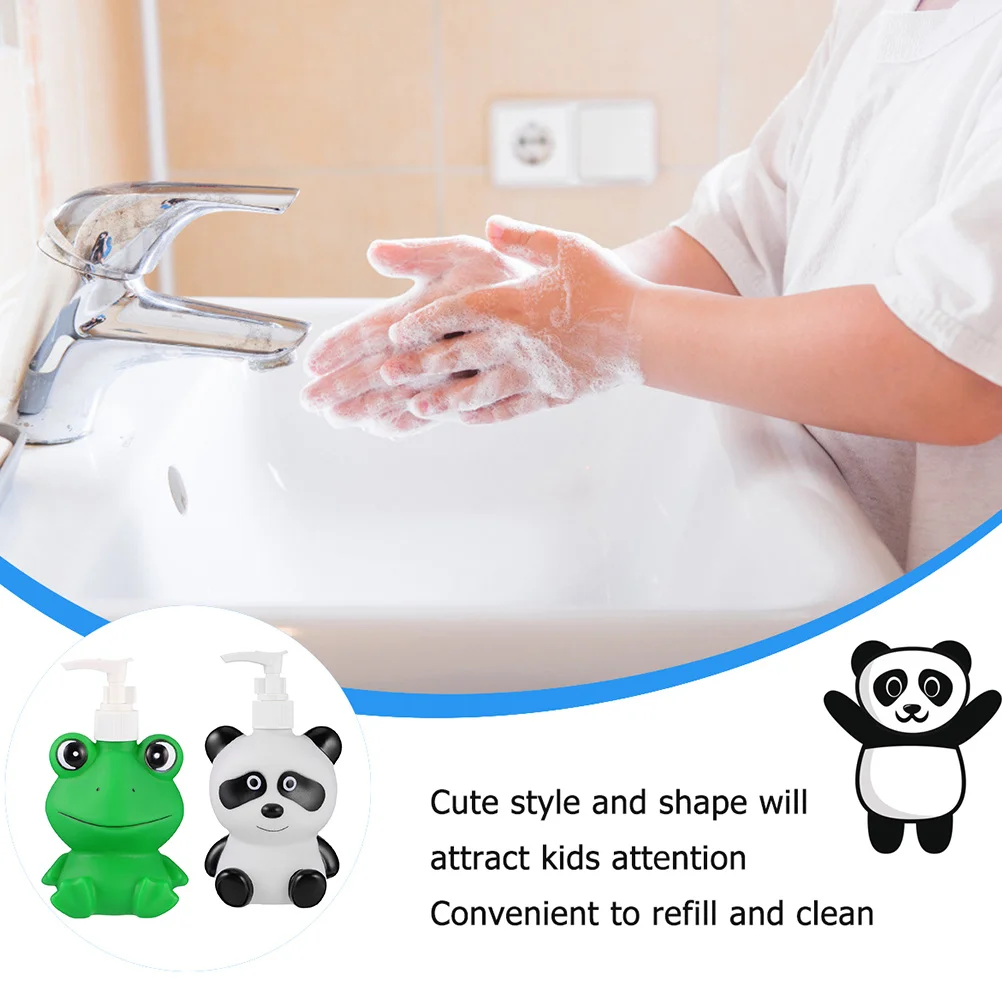 2 個漫画サブボトル詰め替えプレスシャンプーローション収納ボトル空のディスペンサー浴室用液体石鹸シャワージェル