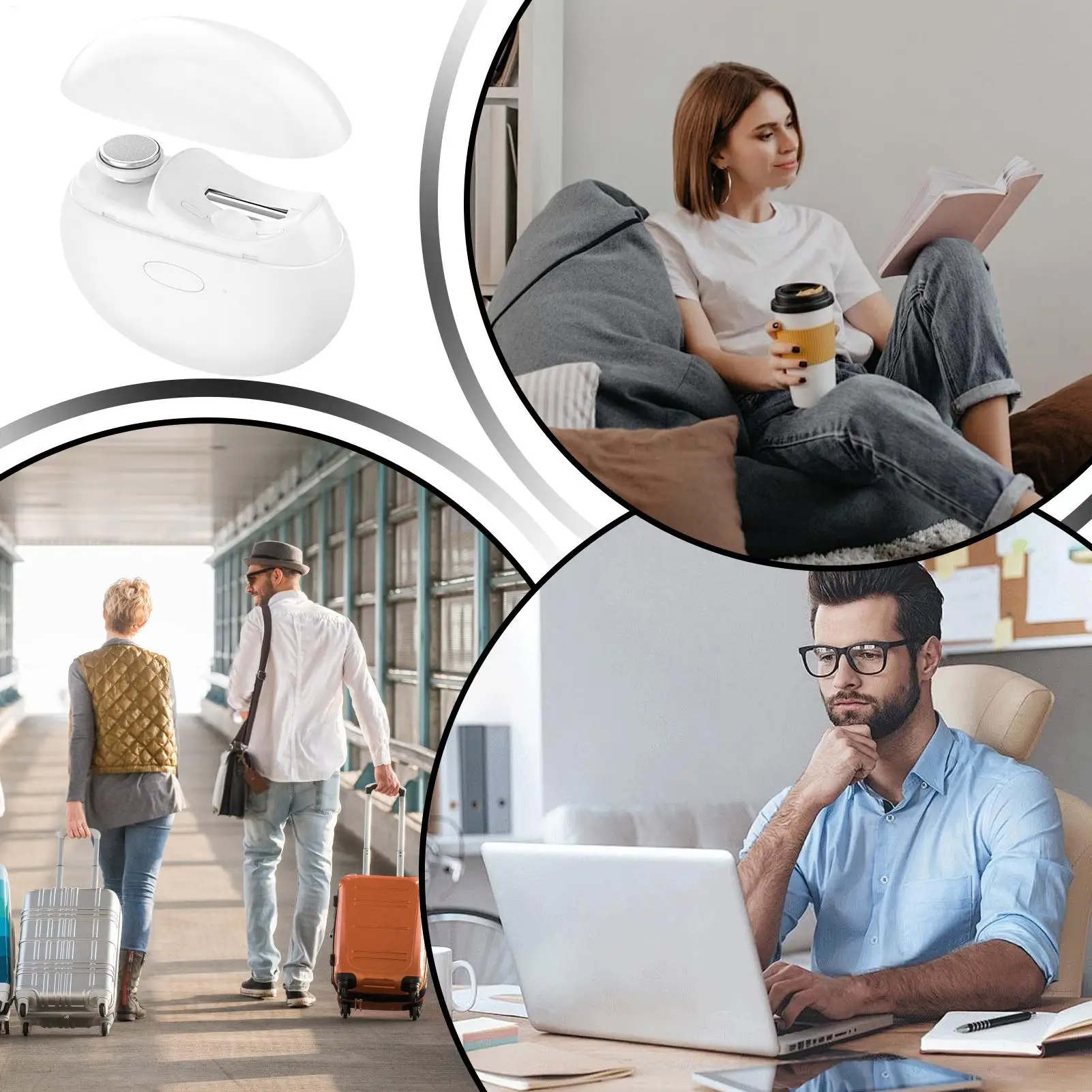 

Electric Nail Clipper USB Rechargeable Fingernail Trimmer Polisher With Led Light Precision Non-Slip Cutter For Women Men