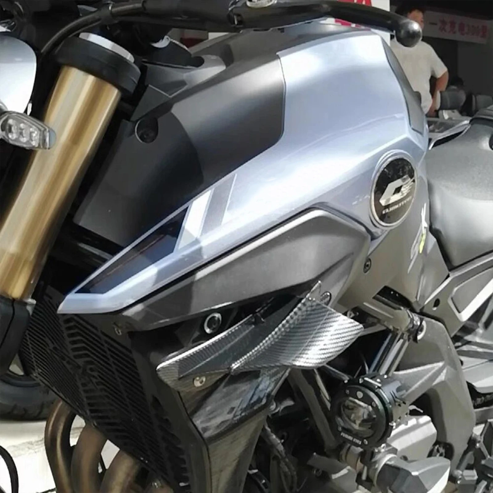 가와사키 혼다 스즈키 야마하 BMW 용 1 쌍 오토바이 범용 다운 Winglet 공기 역학 윙 키트 스포일러