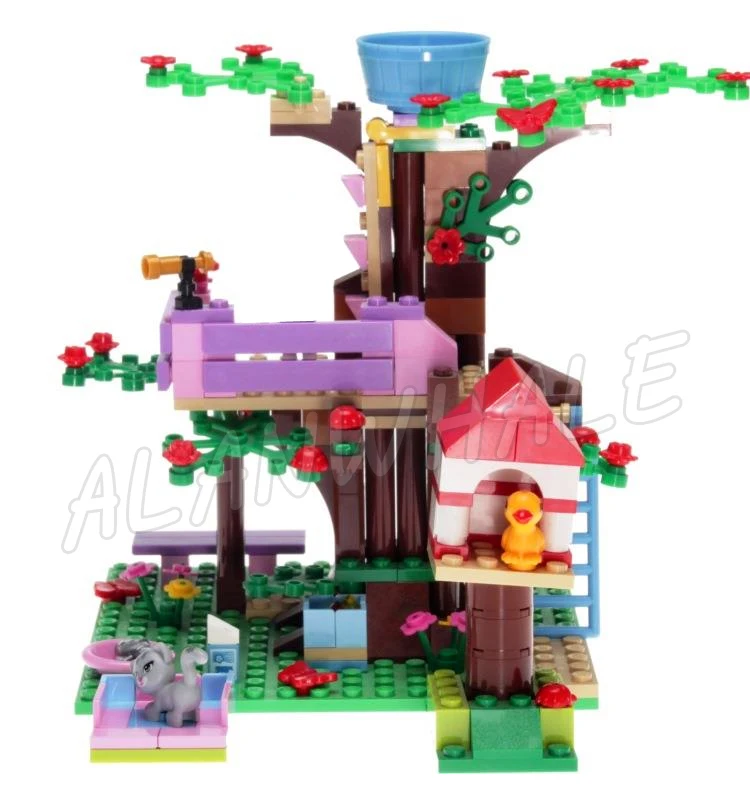 193pcs Friends Olivia's Tree House Birdhouse Folding Ladders Flower 10158 Building Blocks Toy Compatible with Model