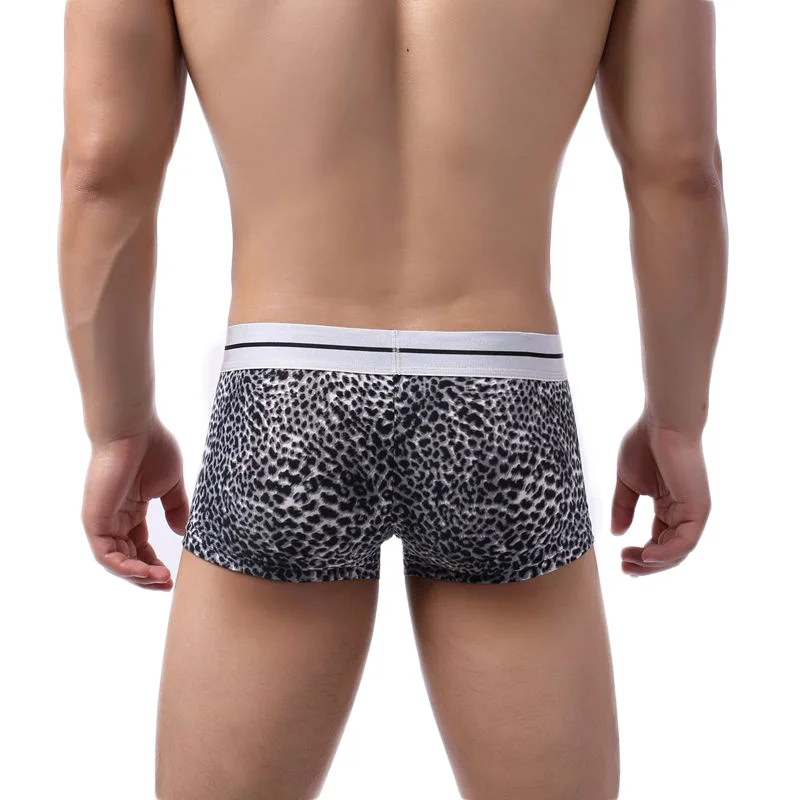 Men Boxers Leopard Soft Breathable Underwear Male Comfortable Panties Underpants Cueca BoxerShorts Homme