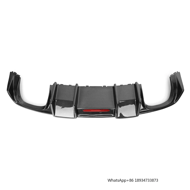 

A3 Sline S3 Rear Bumper Diffuser with LED Light KB Style Carbon Fiber Rear Lip Diffuser for Audi S3 2014 2015 2016