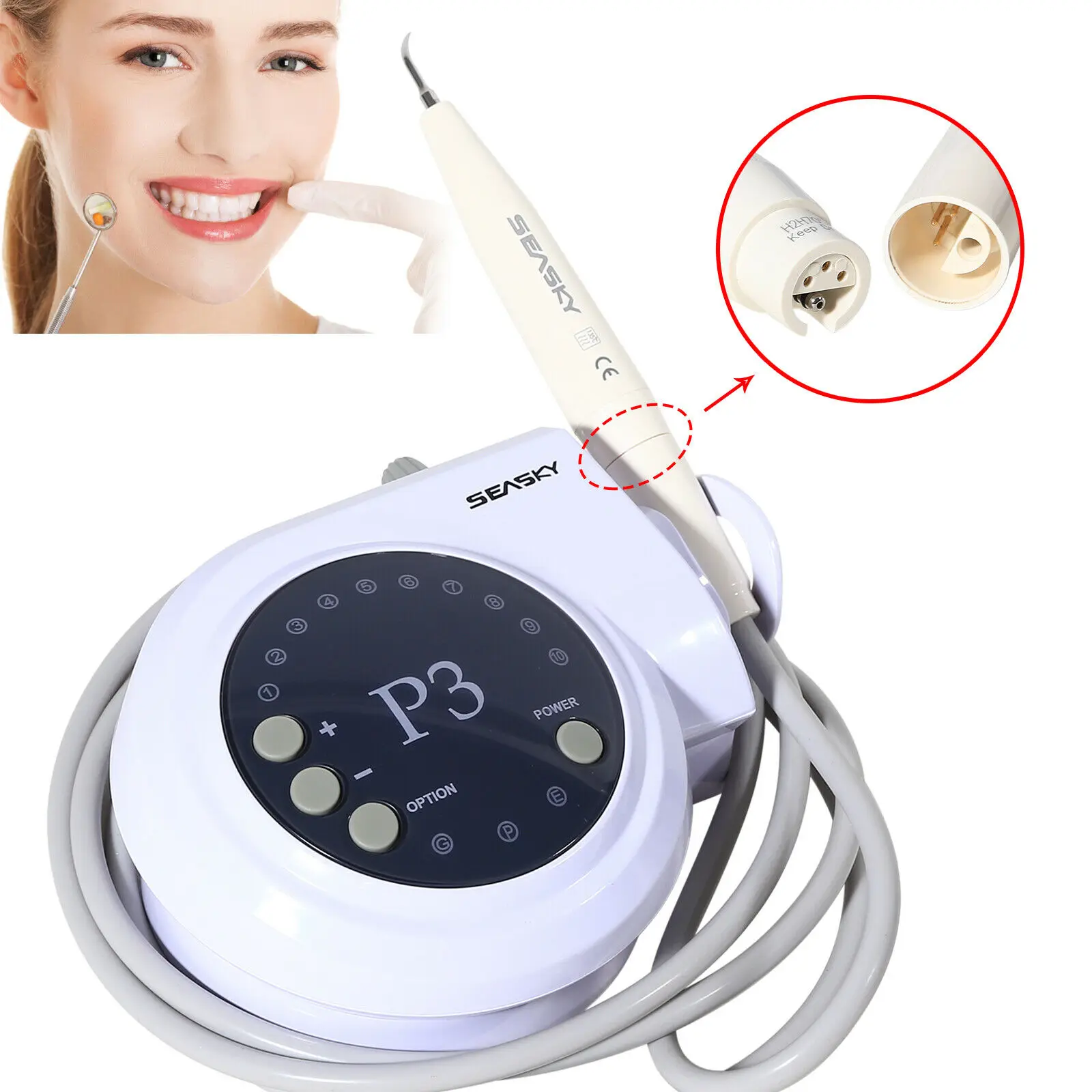 Dental Ultrasonic Perio Scaler Unit P3 With Tips & Handpiece for Satelec DTE Tube