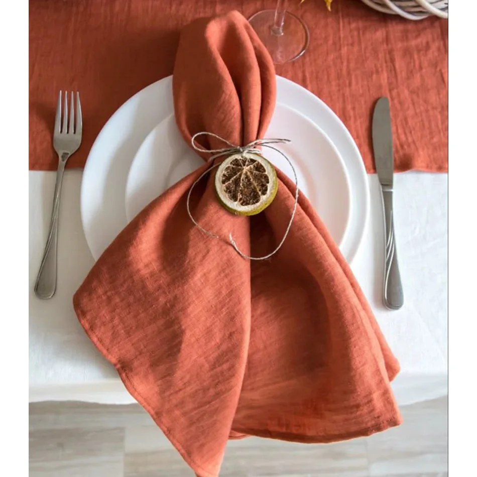

6PCS 100% Linen Napkins, Sage green 40x40cm Soft and Comfortable Durable Table Napkin,for Dinning Party Wedding Birthday Decor