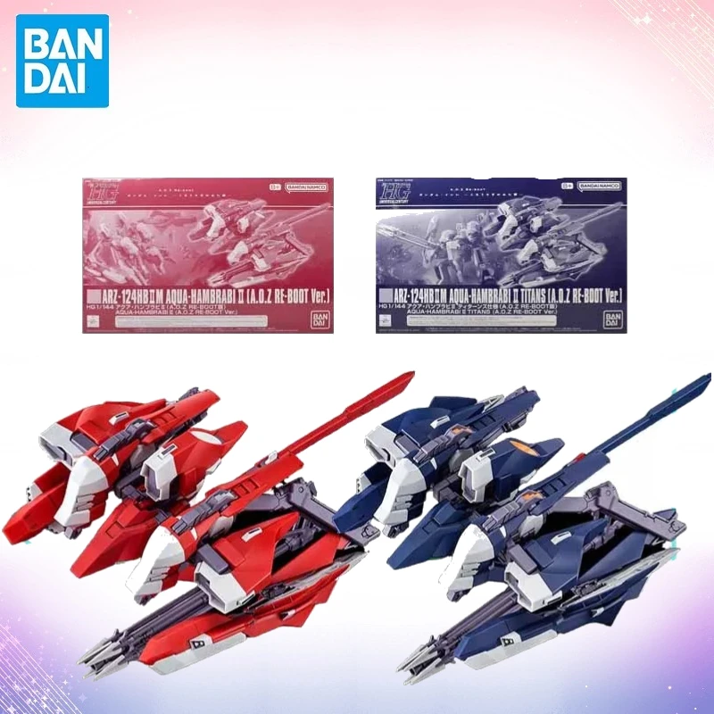 

В наличии Оригинальный комплект моделей Bandai GUNDAM HG AQUA-HAMBRABI 2 TITANS 1/144 Аниме Фигурка Сборка Игрушечные украшения WB