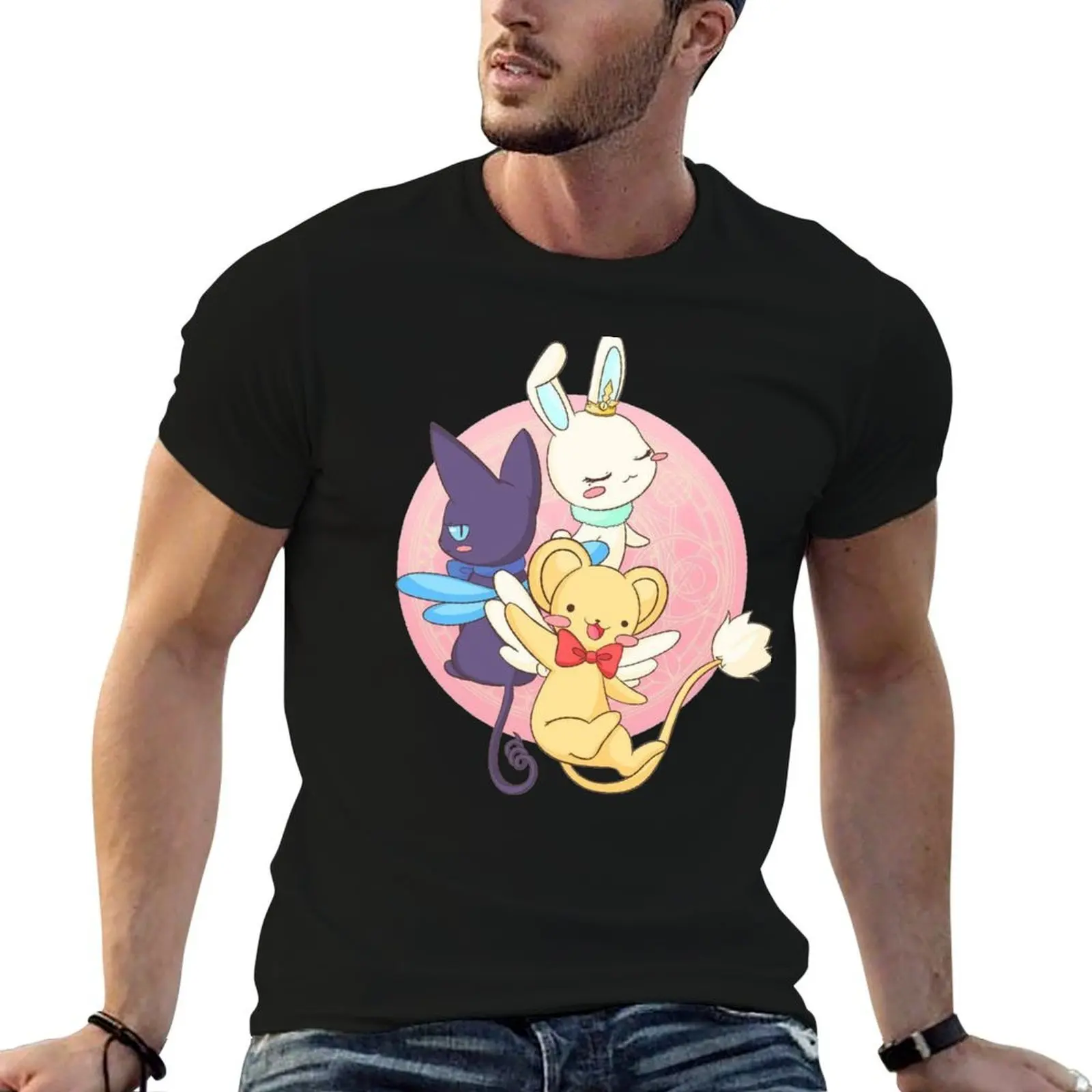 

Cardcaptor Sakura The Three Guardians Kero, Spinel, Momo T-Shirt cotton t shirt man t shirt man designer T-Shirt