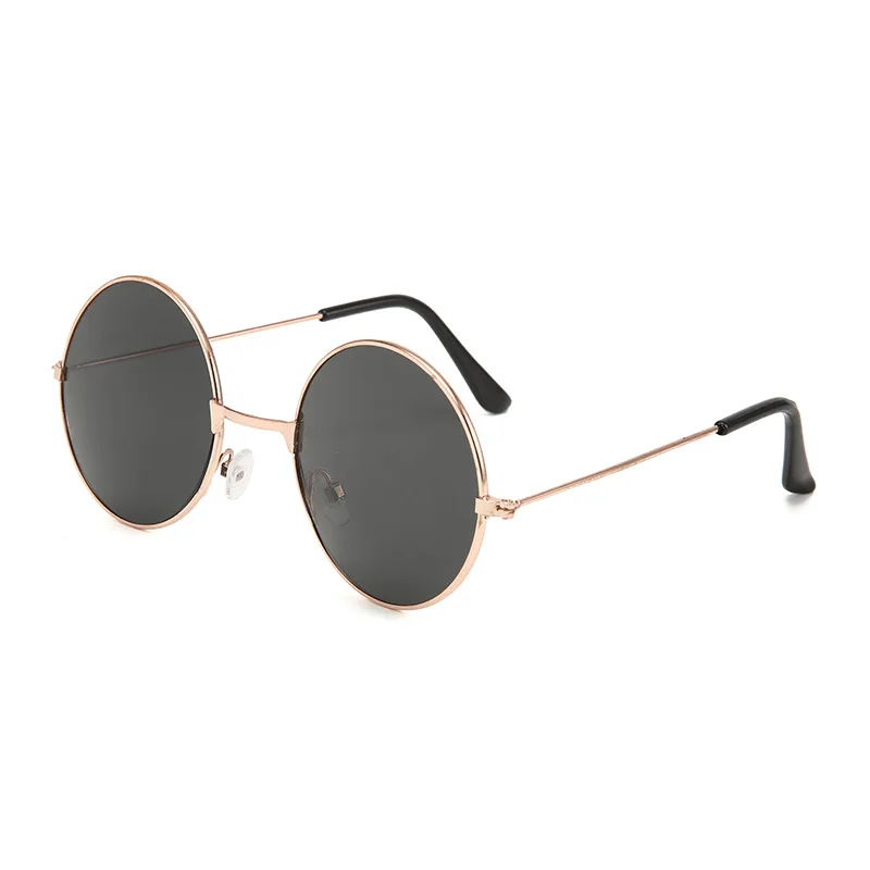 Eyewear Vintage Round Metal Sung Lasses Sunglasses Men's Sports women's Plain Glasses Colored Sea Summer T210