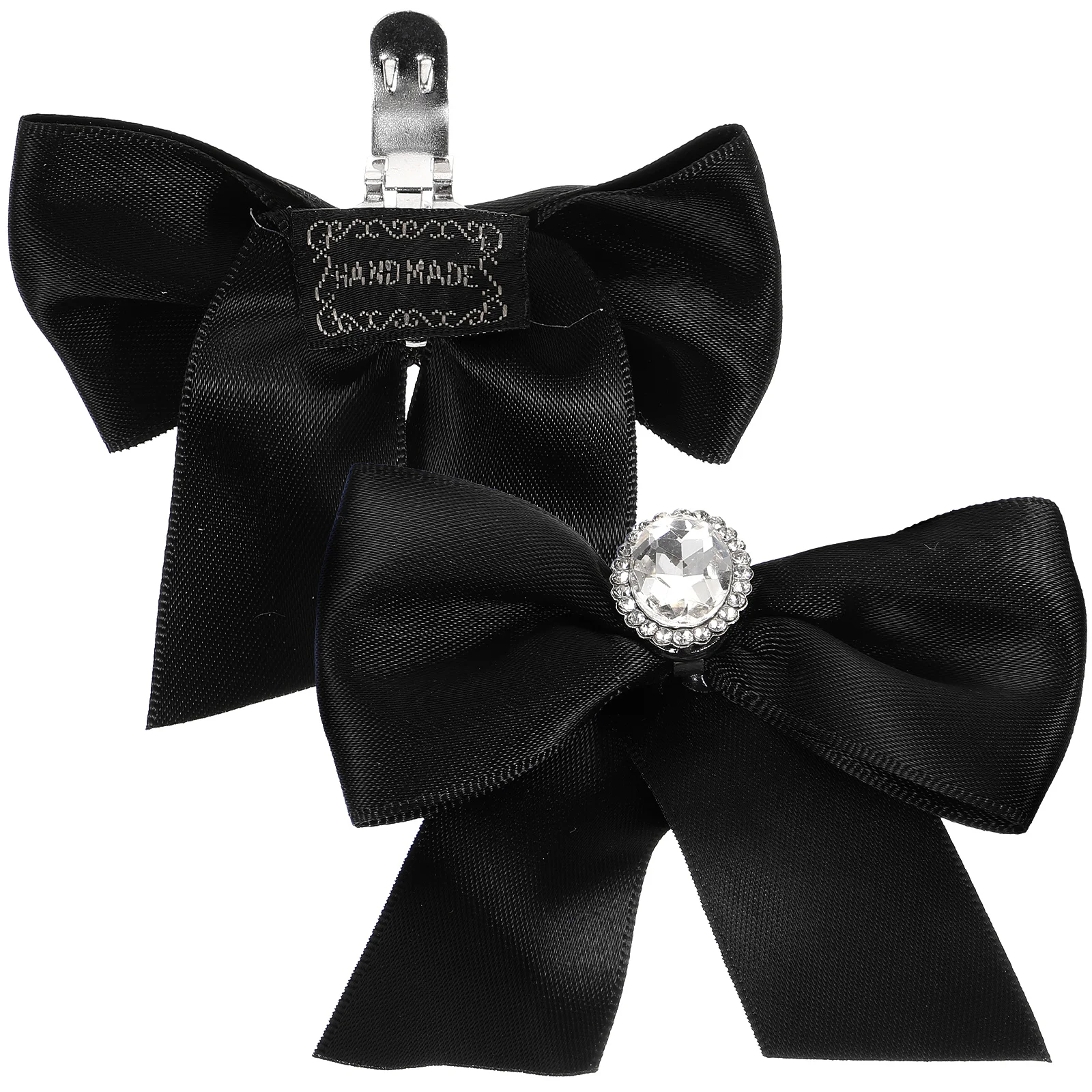 

2pcs Bow Clips Bridal Wedding Shoe Embellishments Rhinestone Silk Fabric Easy Install Remove Shoe Flower Jewelry Decorative