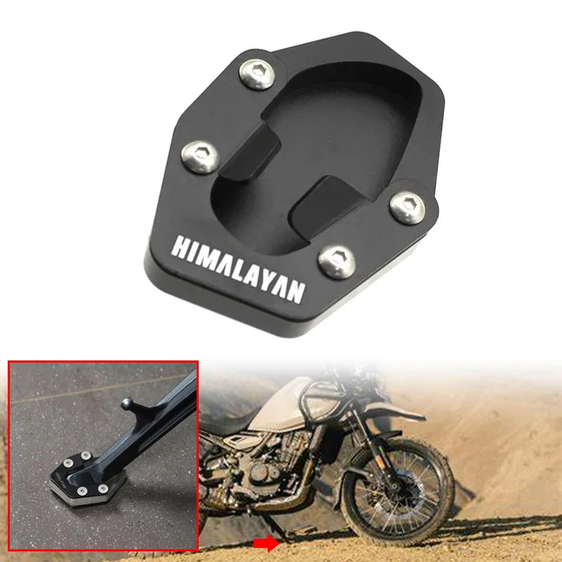 

Foot Brace Pad Motorcycle Accessories CNC Aluminum Alloy Kickstand Side Stand Extension For Himalayan 450 Himalayan450 2024 2025