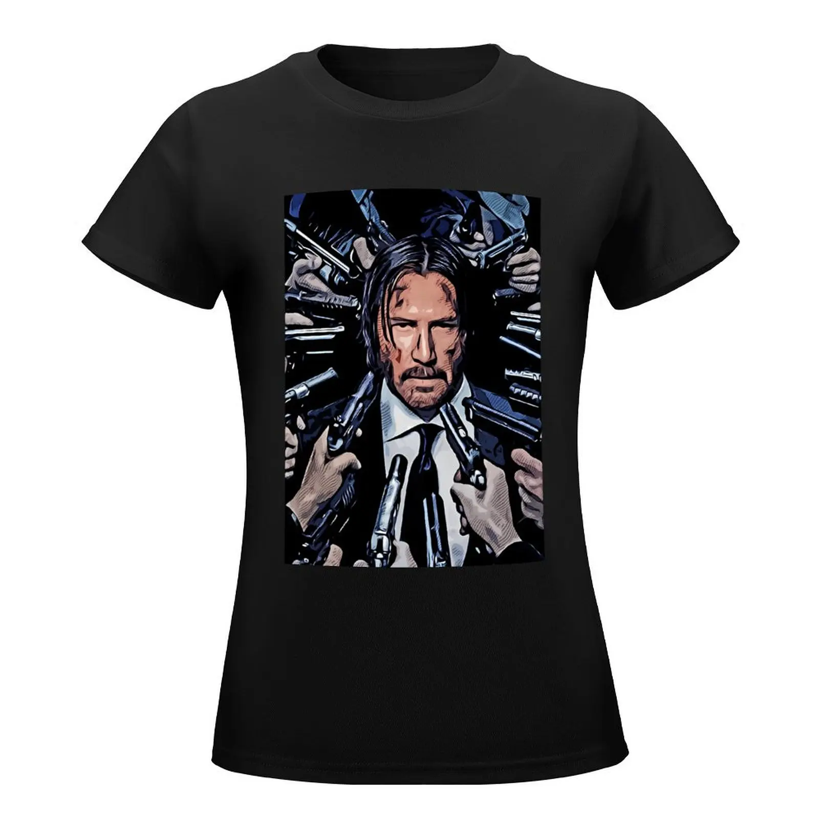 John Wick T-Shirt shirts graphic tees cute tops blacks oversized t shirts for Women