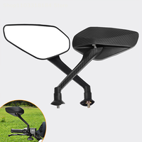 2pcs 8mm Motorcycle Rearview Mirrors Wide Angle Adjustable Bicycle Bike Handlebar Side Flexible Rear View Mirror