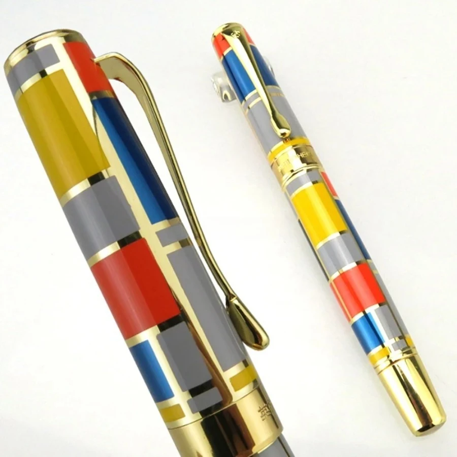 For Hero 767 Creative Roller Ball Pen Golden Trim Colored Great Writing Pen Business Office Home Gift Pens