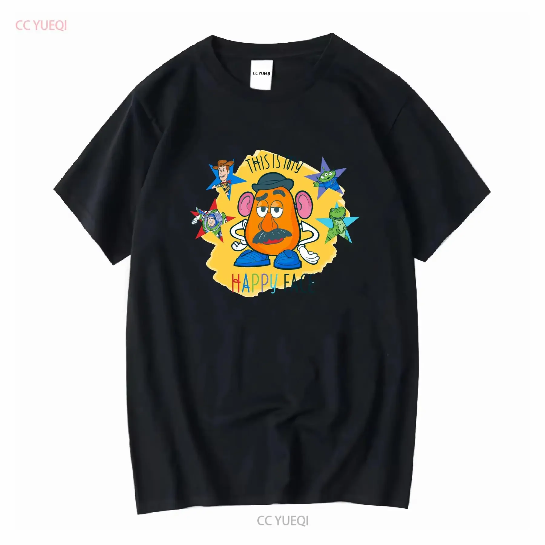 Mochila de colaboración Mr Potato Head This is my Happy Face, mochilas de ropa plegables bonitas de gran capacidad, lavadas vintage